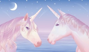Pink Unicorns Vector Illustration