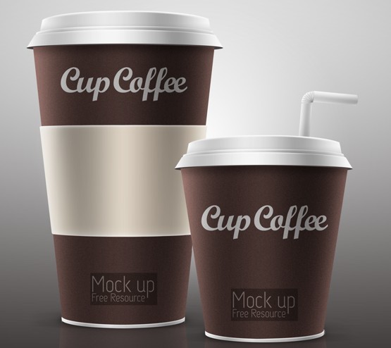 Elegant Coffee Cup Mockup PSD