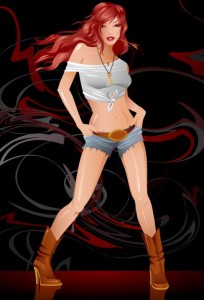 Sexy Disco Girl Vector Illustration 02