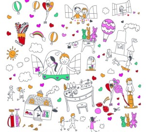 Vector Cartoon Child's Sketch 01
