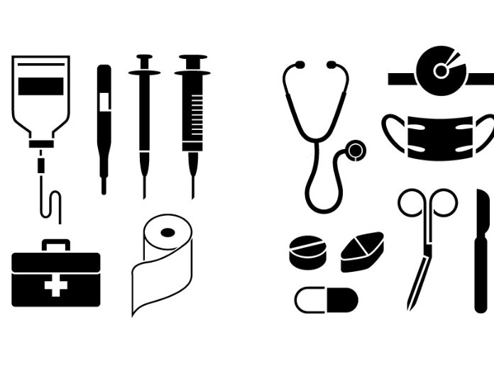 Black Medical Icons Vector