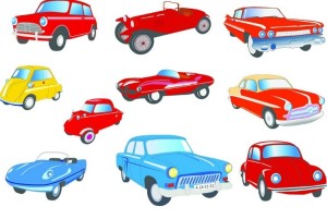 Cute Cartoon Transportation Icons Vector 02