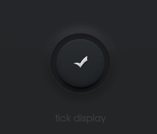 Dark Confirm Button PSD