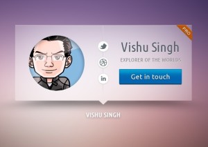 Popup User Profile Box PSD