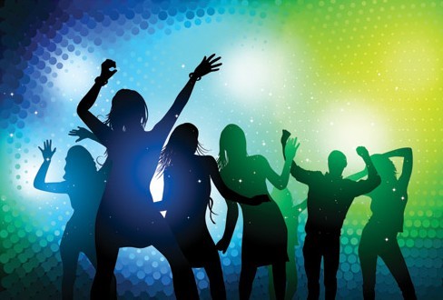 Vector Nightlife and Silhouetted Party People 02