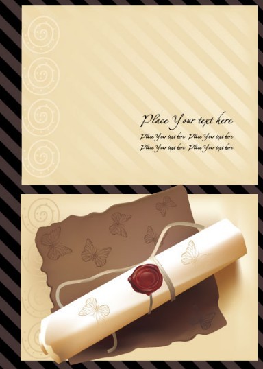 Vintage Note Paper Template Vector 02