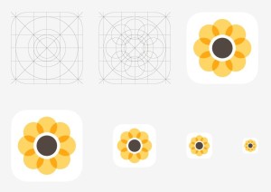 iOS 7 Icon Grid Vector