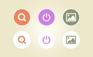 17 Flat Style Rounded Icons PSD