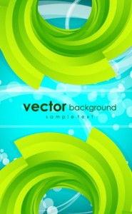 Abstract Green Circles Background Vector