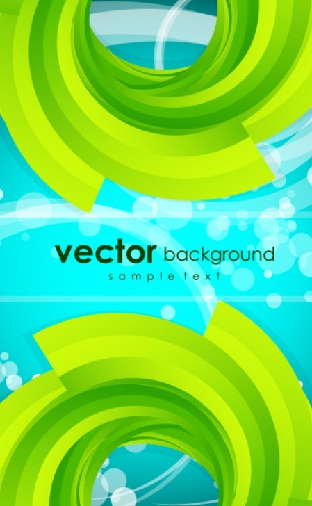 Abstract Green Circles Background Vector