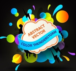 Bright Colored Splash Background Vector 01