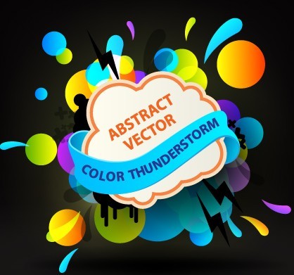 Bright Colored Splash Background Vector 01