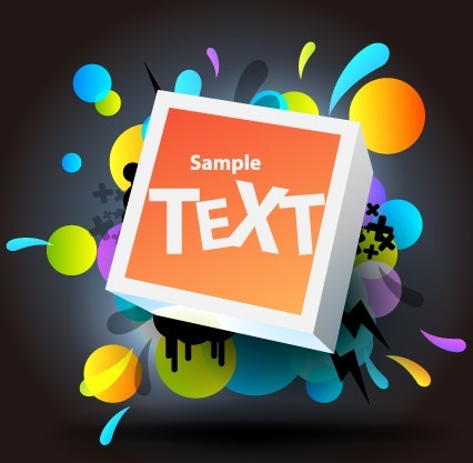 Bright Colored Splash Background Vector 03
