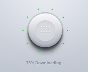 Circular Download Button with Progress Bar PSD