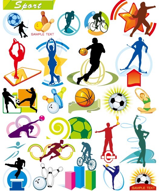Collection Of Vector Sports Illustrations
