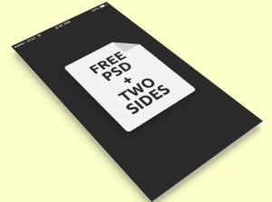 Flat iphone5 App Display PSD Template