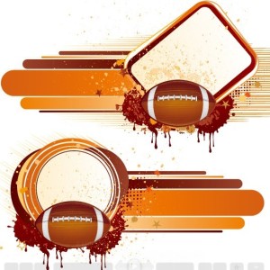 Vintage Grunge Splash Football Background