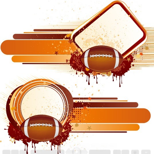 Vintage Grunge Splash Football Background