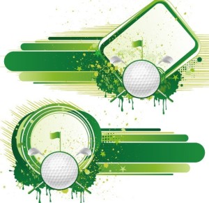 Vintage Grunge Splash Golf Background Vector