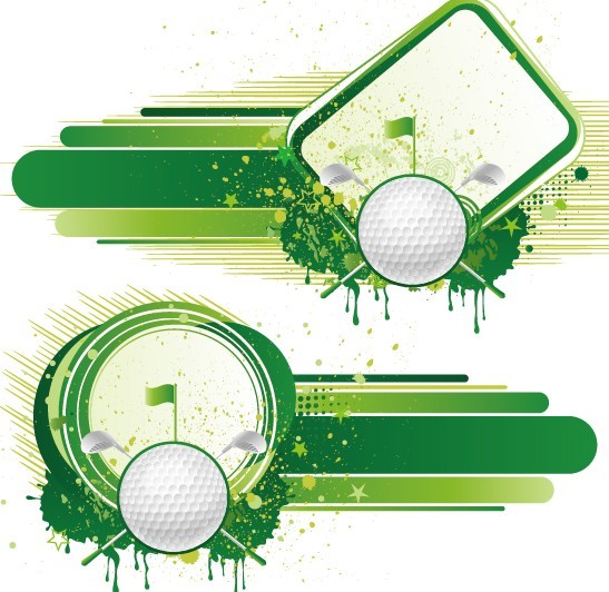 Vintage Grunge Splash Golf Background Vector