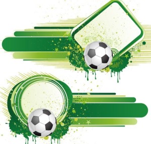 Vintage Grunge Splash Soccer Background Vector