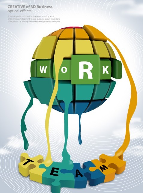 Creative Business Design Elements with Optical Effects Vector 01