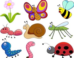 Set Of Cute Cartoon Insects Vector 02