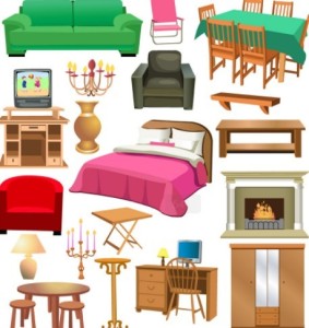 Set Of Vector Furniture Design Elements 04