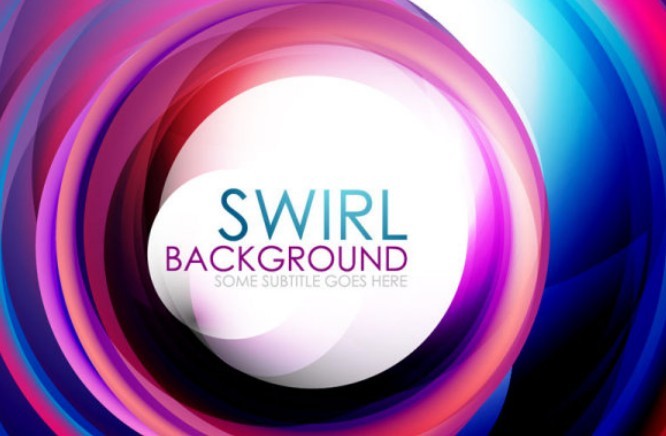 Colorful Abstract Swirls Background Vector