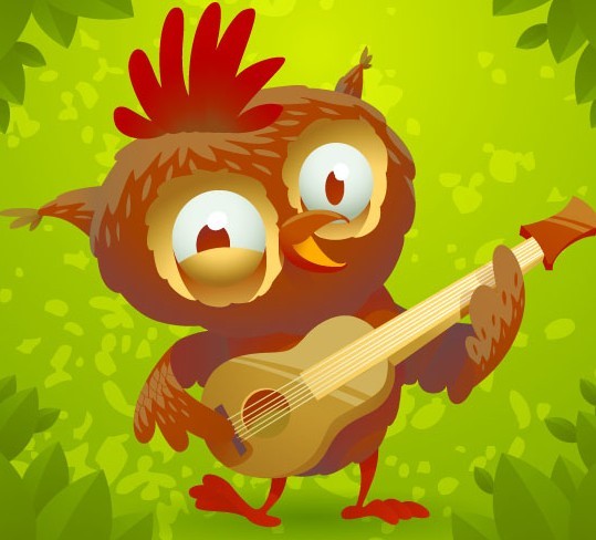Cute Cartoon Owl Vector 04