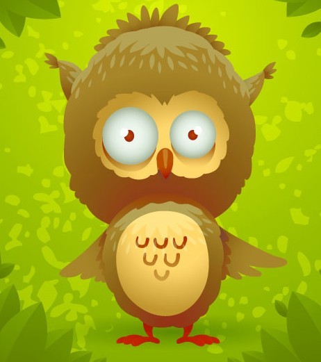 Cute Cartoon Owl Vector 05