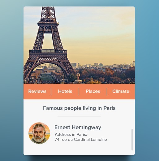 Paris Widget PSD