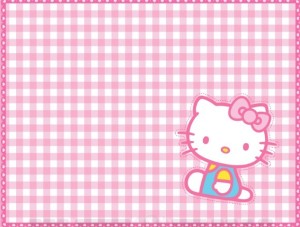 Pink Hello Kitty Square Background Vector