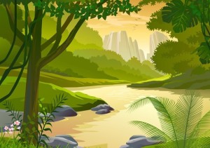 Vector Forest Landscape Illustration 02