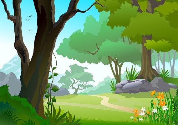 Vector Forest Landscape Illustration 05