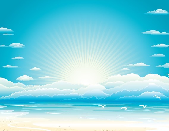 Vector Summer Sun Beach 03
