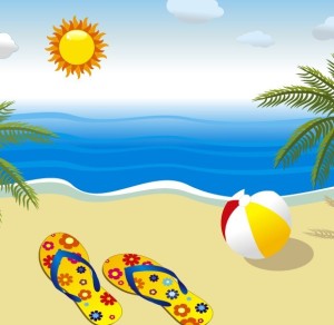 Vector Summer Sun Beach 04