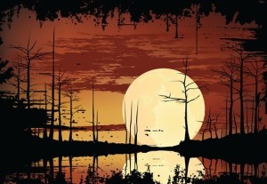 Vector Sunrise & Sunset At Sea 01