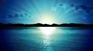 Vector Sunrise & Sunset At Sea 03