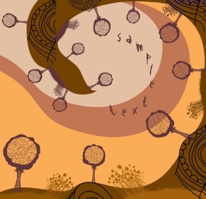 Hand Drawn Abstract Landscape Illustration Vector 02