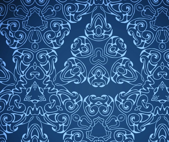 Seamless Floral Damask Ornamental Pattern Background Vector 03