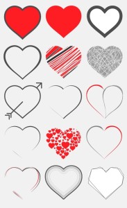Set Of Vector Heart Designs (EPS+AI)