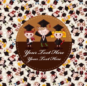 Elegant Student Patterns Vector Background