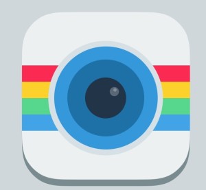 Flat Instagram Icon PSD