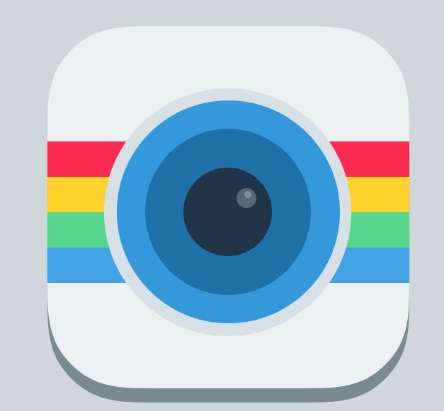 Flat Instagram Icon PSD
