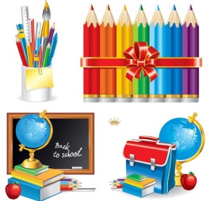 Vector Essential Stationery for Students 03