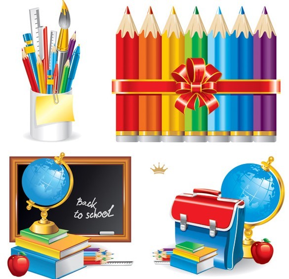 Vector Essential Stationery for Students 03
