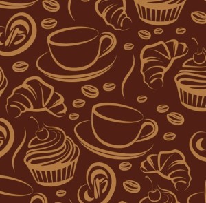 Vector Sketch Foods and Drinks Patterns 01