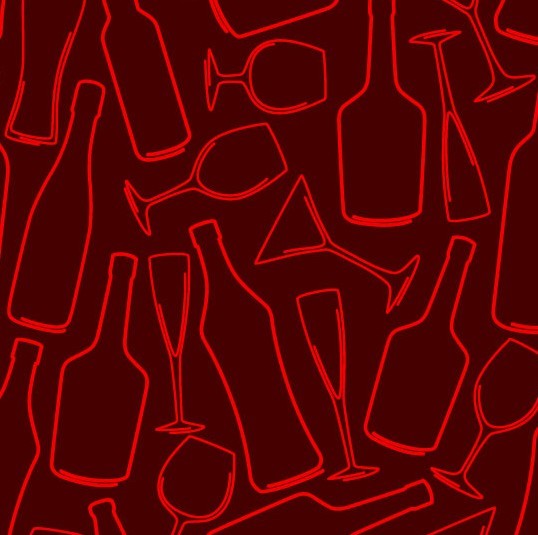 Vector Sketch Foods and Drinks Patterns 03