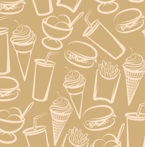 Vector Sketch Foods and Drinks Patterns 05